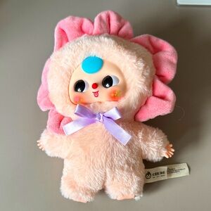 Baby Three Where’s Spring Flower Series Pink Flower Plush Toy Bag Charm